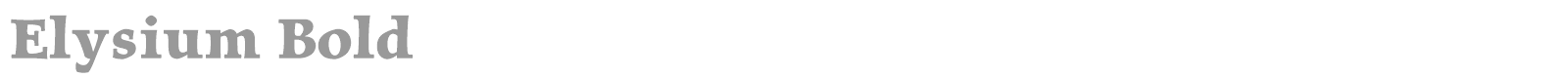Elysium Bold font preview
